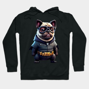 Cute Pug in Bat Costume - Adorable Pug in Bat Suit Design Hoodie